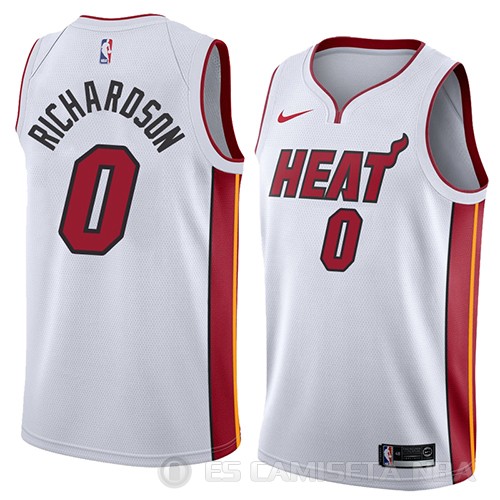 Camiseta Josh Richardson #0 Miami Heat Association 2018 Blanco - Haga un click en la imagen para cerrar